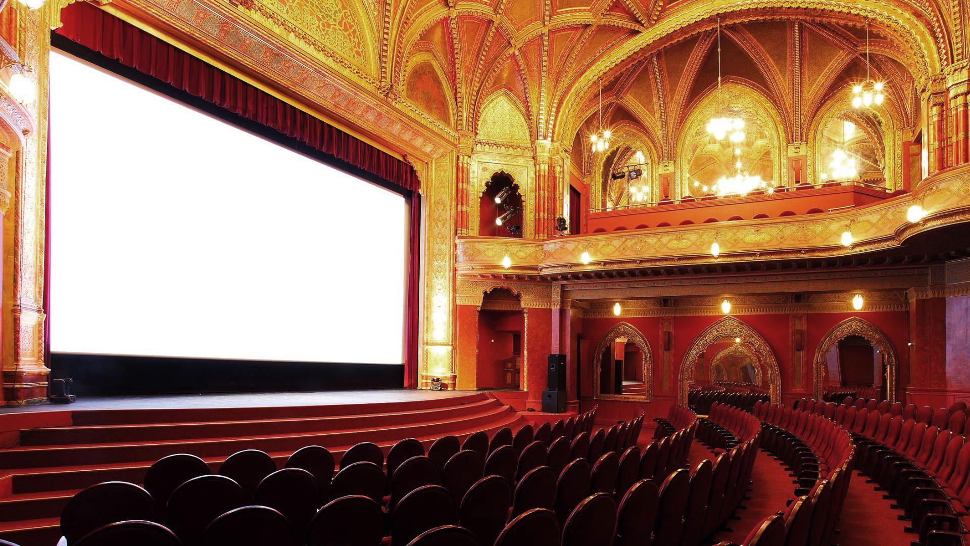 Inside the Urania Theatre auditorium